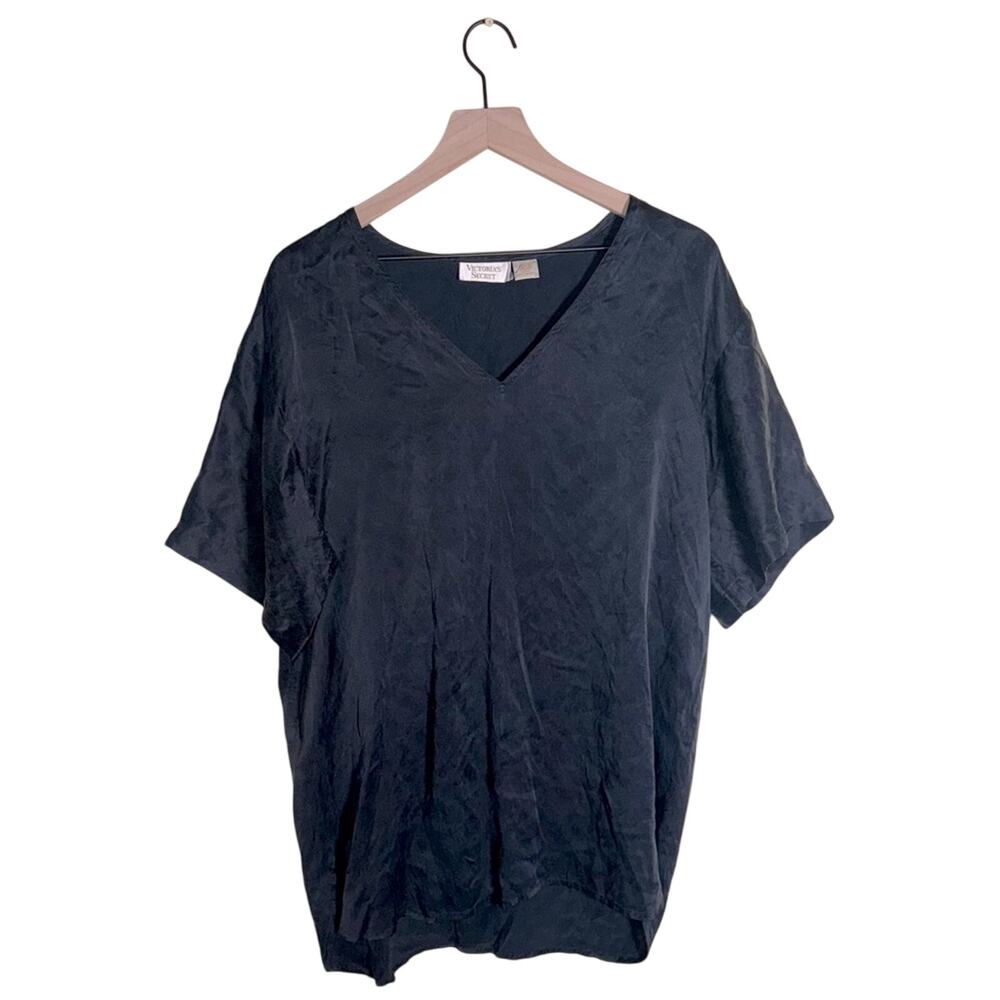 VINTAGE VICTORIAS SECRET flowy oversized classsic silk Blouse S